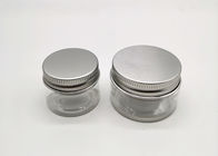 20g Clear PET Cosmetic Cream Jar With Screw Aluminum Cap